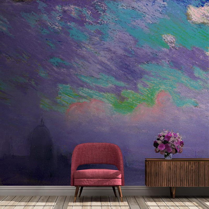 Purple Haze Mural <br> Great Wall - Trendy Custom Wallpaper | Contemporary Wallpaper Designs | The Detroit Wallpaper Co.