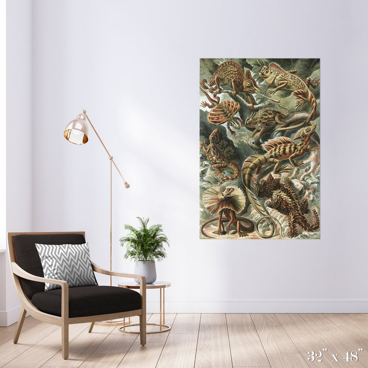 Reptile Study Colossal Art Print - Trendy Custom Wallpaper | Contemporary Wallpaper Designs | The Detroit Wallpaper Co.