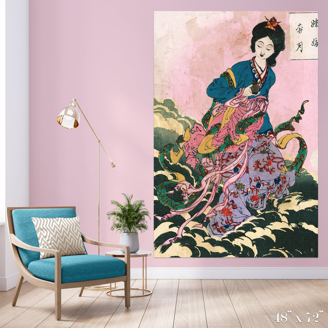 Riding a Cloud Colossal Art Print - Trendy Custom Wallpaper | Contemporary Wallpaper Designs | The Detroit Wallpaper Co.