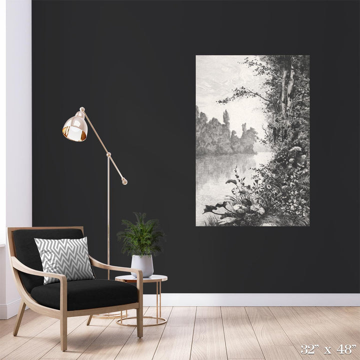 River Bank View Colossal Art Print