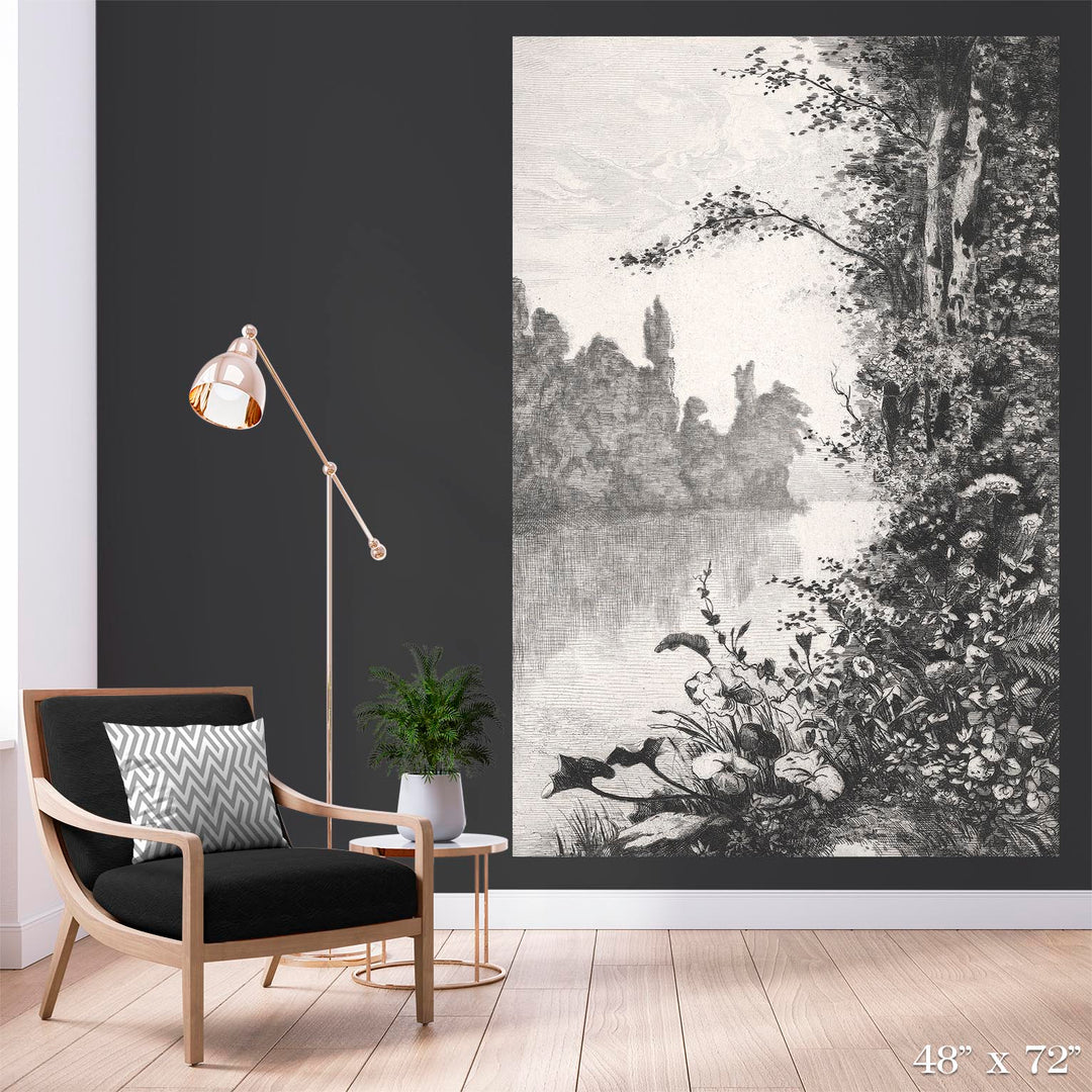 River Bank View Colossal Art Print