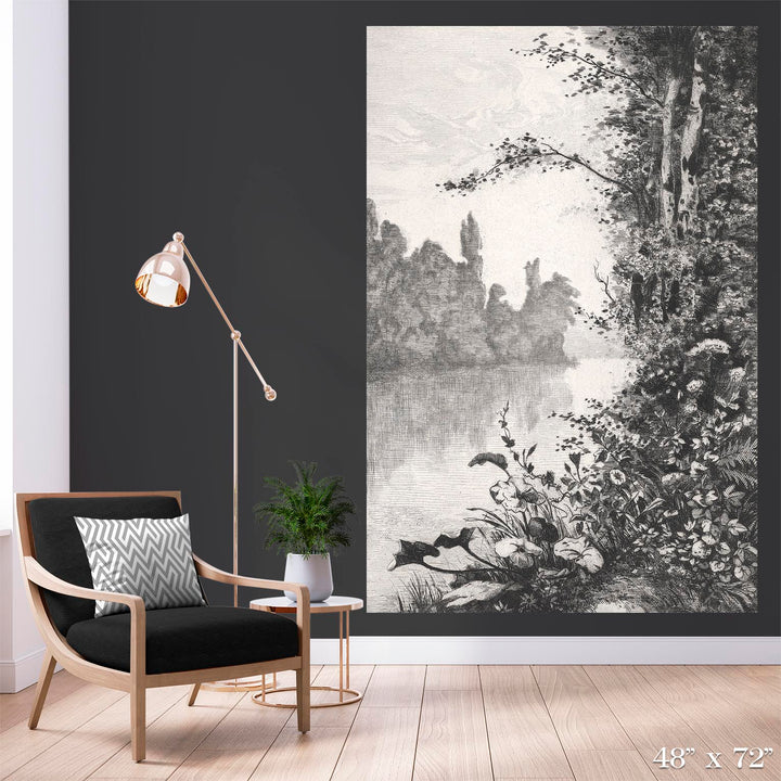 River Bank View Colossal Art Print