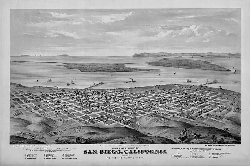 San Diego Mural <br> Great Wall - Trendy Custom Wallpaper | Contemporary Wallpaper Designs | The Detroit Wallpaper Co.