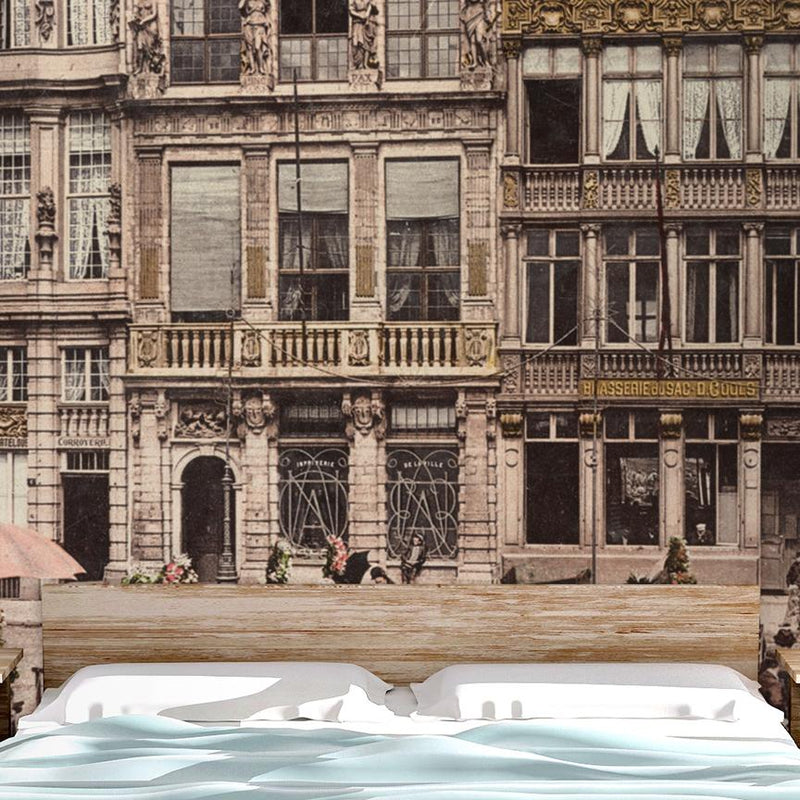 Scène de Rue Mural <br> Great Wall - Trendy Custom Wallpaper | Contemporary Wallpaper Designs | The Detroit Wallpaper Co.