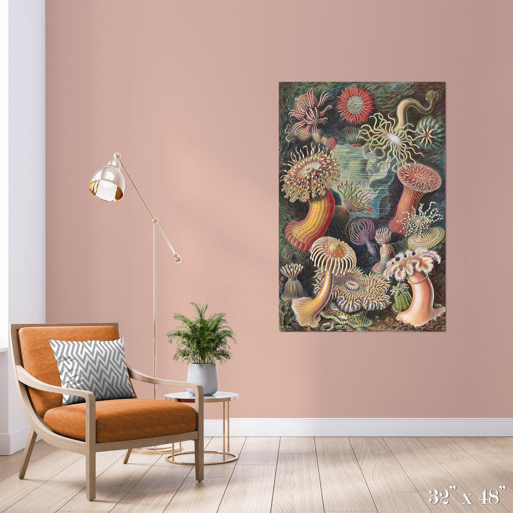 Sea Anemones Colossal Art Print - Trendy Custom Wallpaper | Contemporary Wallpaper Designs | The Detroit Wallpaper Co.