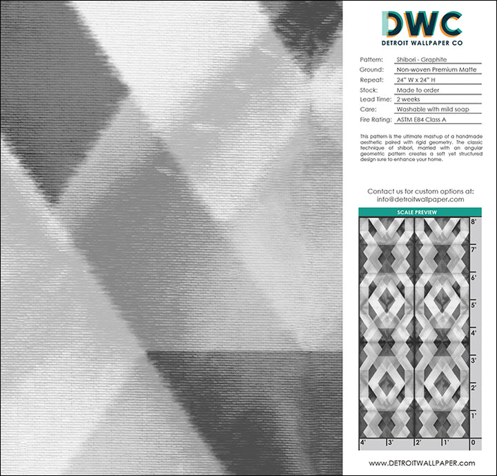 Shibori - Graphite <br> Wallpaper