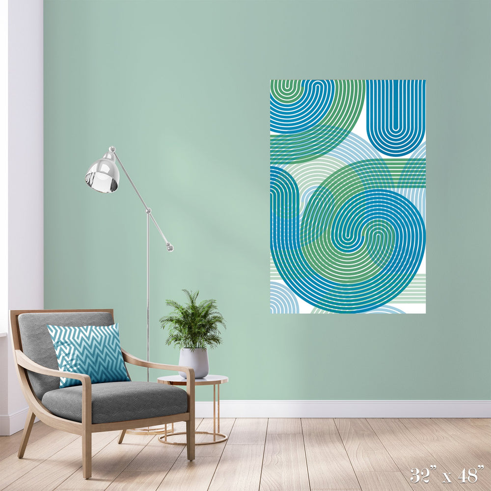 Stripe Vortex Colossal Art Print - Trendy Custom Wallpaper | Contemporary Wallpaper Designs | The Detroit Wallpaper Co.