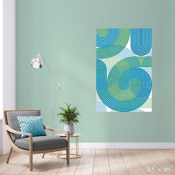 Stripe Vortex Colossal Art Print - Trendy Custom Wallpaper | Contemporary Wallpaper Designs | The Detroit Wallpaper Co.