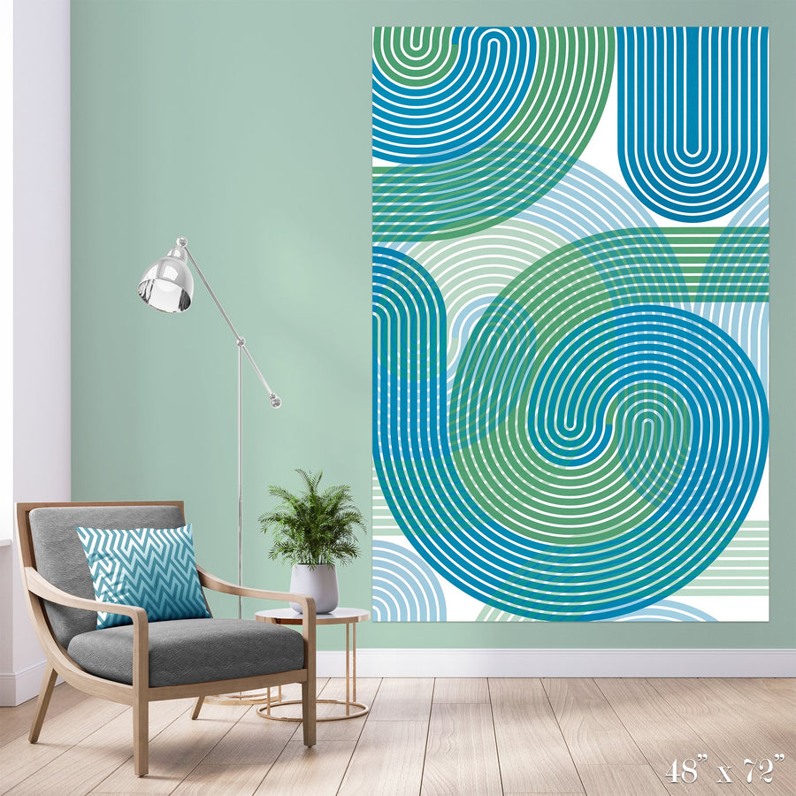 Stripe Vortex Colossal Art Print - Trendy Custom Wallpaper | Contemporary Wallpaper Designs | The Detroit Wallpaper Co.