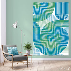 Stripe Vortex Colossal Art Print - Trendy Custom Wallpaper | Contemporary Wallpaper Designs | The Detroit Wallpaper Co.