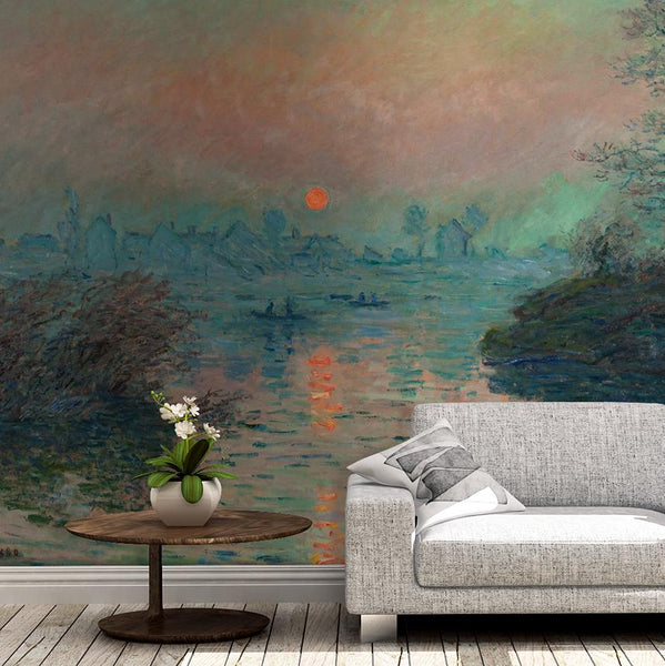 Sunset on the Seine Mural – The Detroit Wallpaper Co.