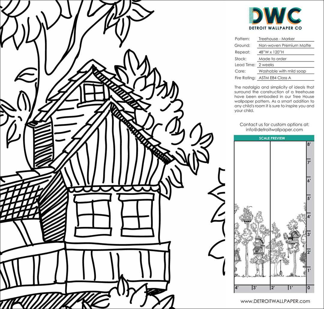 Tree House - Marker <br> Wallpaper