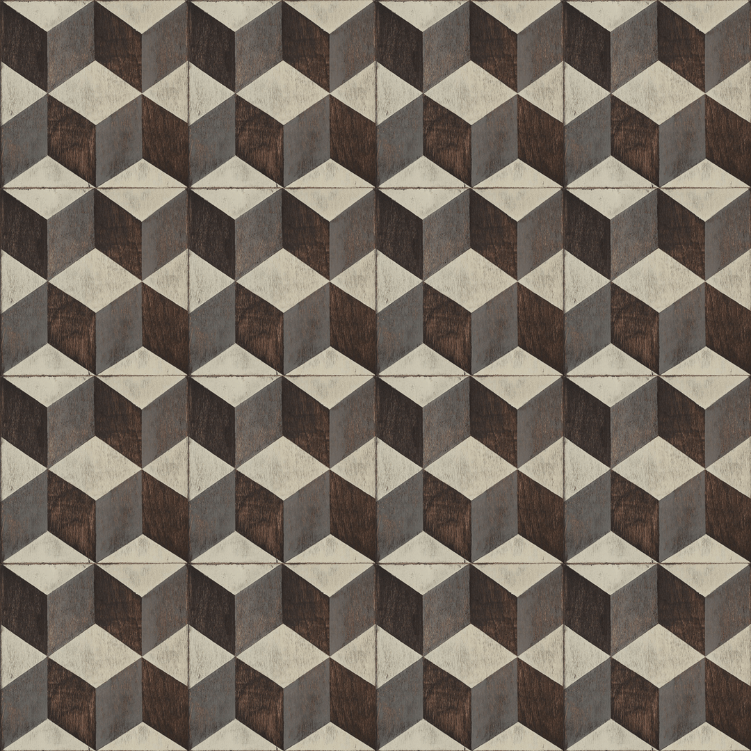 Tumbling Blocks <br> Mirth Studios - The Detroit Wallpaper Co.