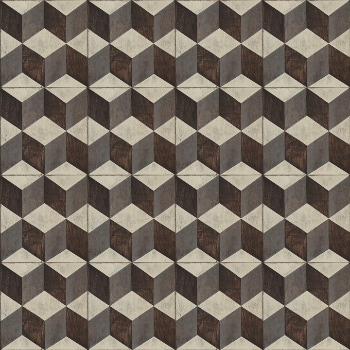 Tumbling Blocks <br> Mirth Studios - The Detroit Wallpaper Co.