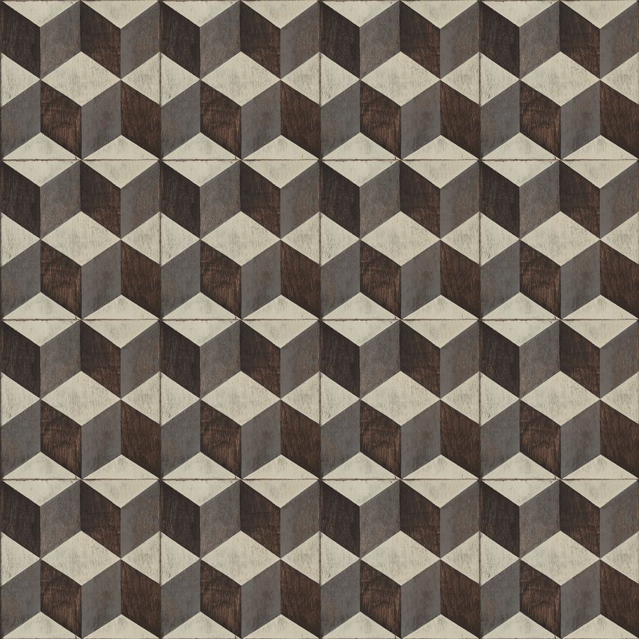 Tumbling Blocks <br> Mirth Studios - The Detroit Wallpaper Co.