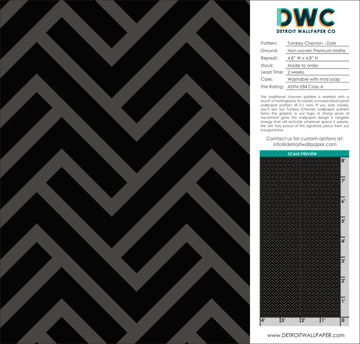 Turnkey Chevron - Dark <br> Wallpaper