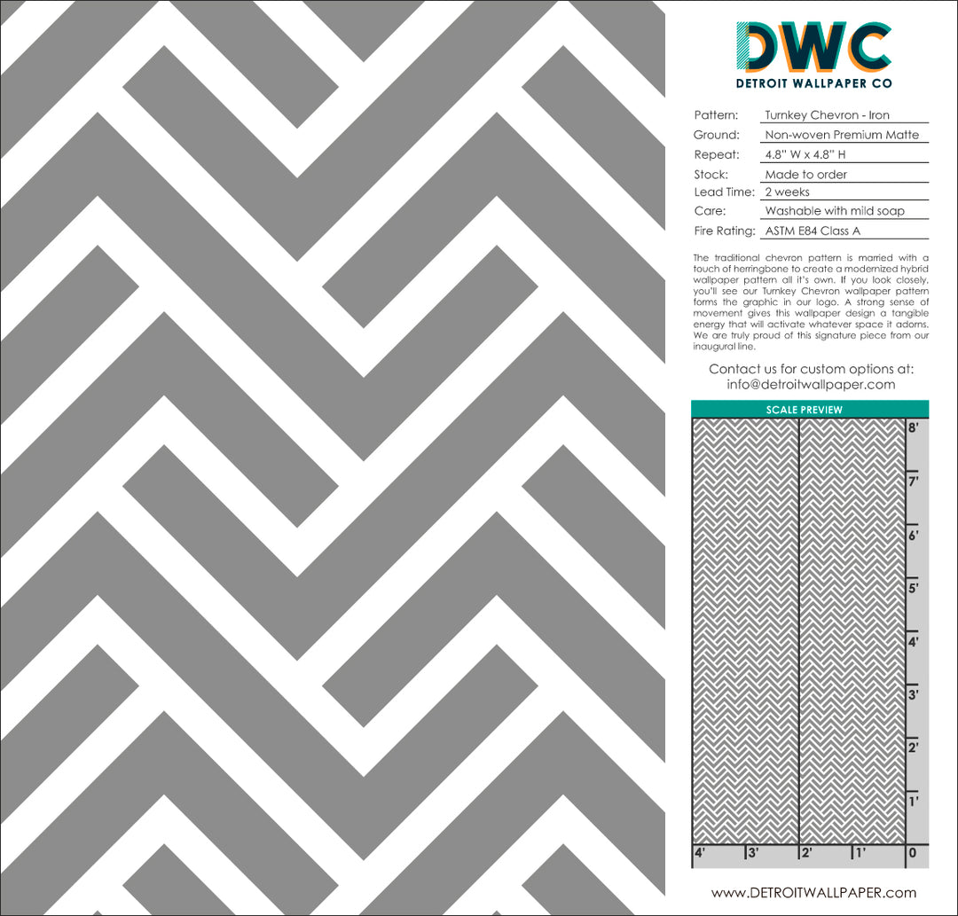 Turnkey Chevron - Iron Traditional & Peel and Stick Wallpaper turnkey-chevron-iron-traditional-peel-and-stick-wallpaper