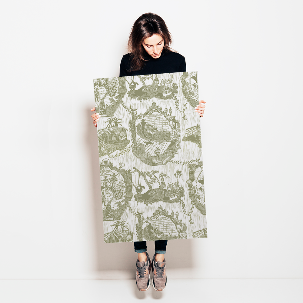 Urban Toile - Putty <br> Wallpaper