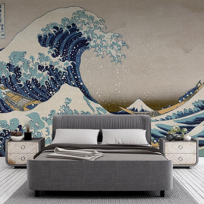 Wave Mural <br> Great Wall - Trendy Custom Wallpaper | Contemporary Wallpaper Designs | The Detroit Wallpaper Co.