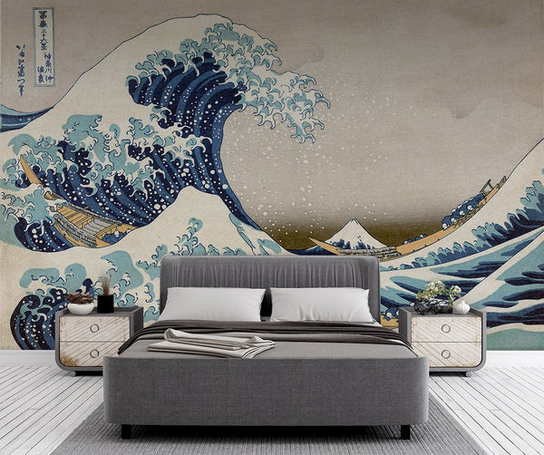 Wave Mural <br> Great Wall - Trendy Custom Wallpaper | Contemporary Wallpaper Designs | The Detroit Wallpaper Co.