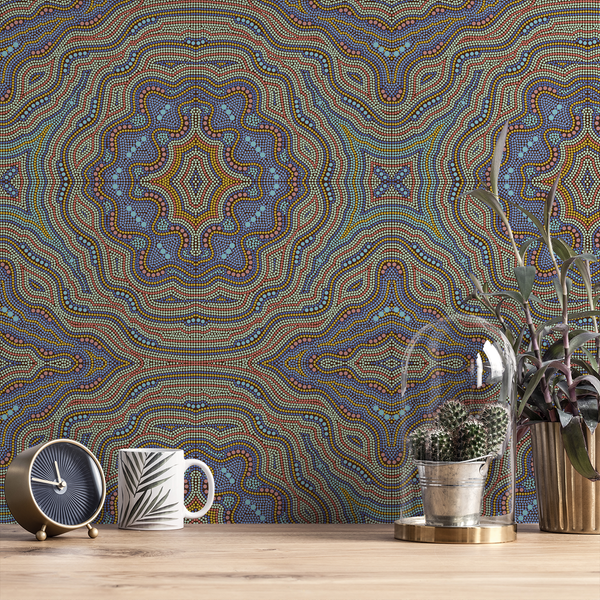 Aboriginal - Boomerang - Trendy Custom Wallpaper | Contemporary Wallpaper Designs | The Detroit Wallpaper Co.