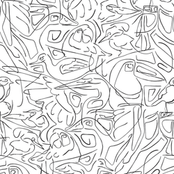 Aviary - Sketch - Trendy Custom Wallpaper | Contemporary Wallpaper Designs | The Detroit Wallpaper Co.