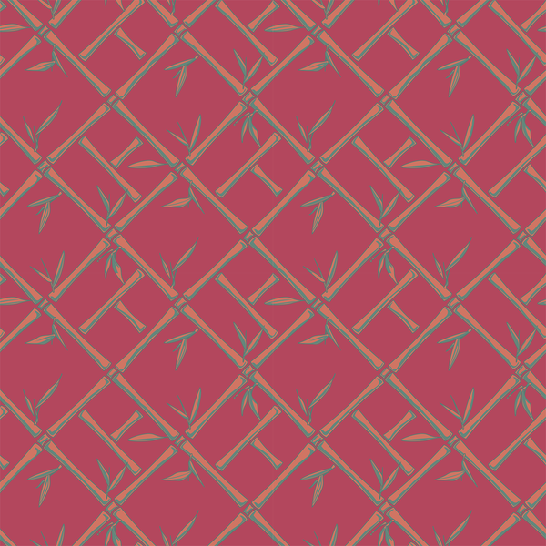 Bamboo - Beet - Trendy Custom Wallpaper | Contemporary Wallpaper Designs | The Detroit Wallpaper Co.