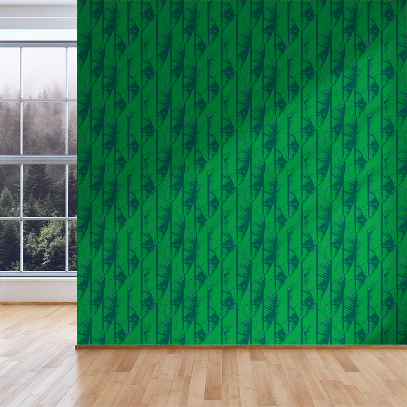 Banana Palm - Jade - Trendy Custom Wallpaper | Contemporary Wallpaper Designs | The Detroit Wallpaper Co.