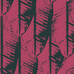 Banana Palm - Ruby - Trendy Custom Wallpaper | Contemporary Wallpaper Designs | The Detroit Wallpaper Co.