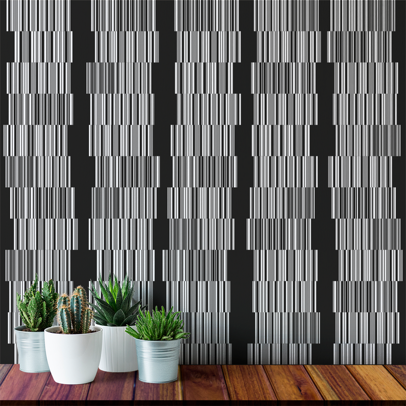Barcode - Black Friday - Trendy Custom Wallpaper | Contemporary Wallpaper Designs | The Detroit Wallpaper Co.
