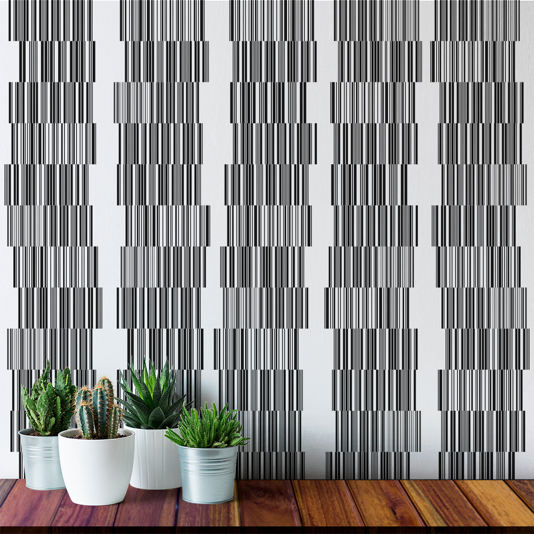 Barcode - Retail - Trendy Custom Wallpaper | Contemporary Wallpaper Designs | The Detroit Wallpaper Co.