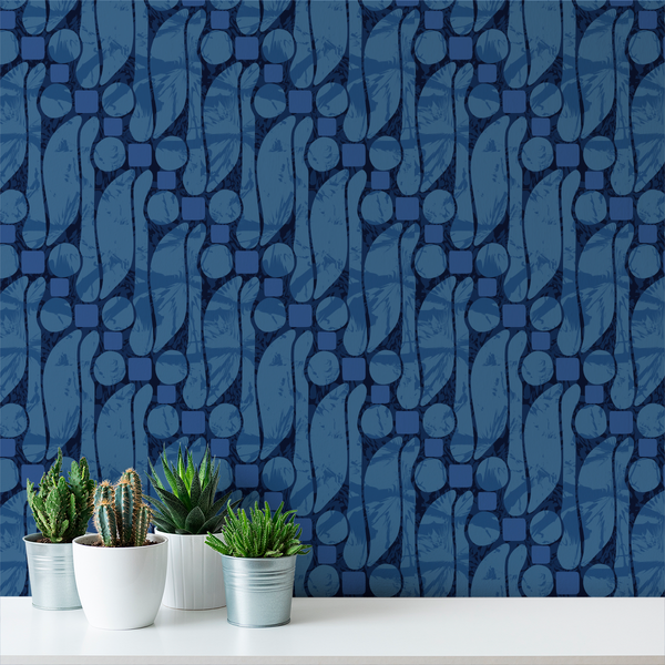 Batik - Deep - Trendy Custom Wallpaper | Contemporary Wallpaper Designs | The Detroit Wallpaper Co.