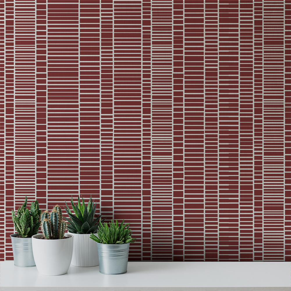 Blockhead - Brick - Trendy Custom Wallpaper | Contemporary Wallpaper Designs | The Detroit Wallpaper Co.