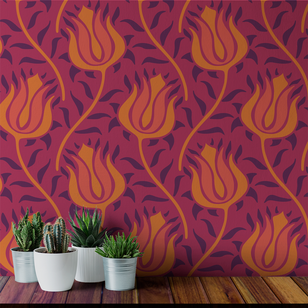 Budding - India - Trendy Custom Wallpaper | Contemporary Wallpaper Designs | The Detroit Wallpaper Co.