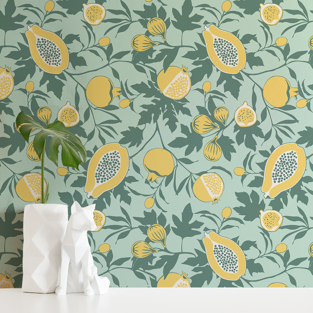 Calimyrna - Minty - Trendy Custom Wallpaper | Contemporary Wallpaper Designs | The Detroit Wallpaper Co.