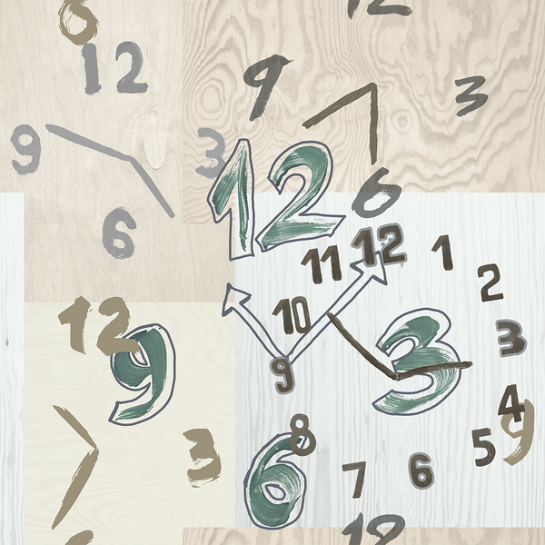 Clocks - Past <br> Heidelberg Project - Trendy Custom Wallpaper | Contemporary Wallpaper Designs | The Detroit Wallpaper Co.