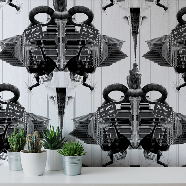 Damask Detroit - Bagley - Trendy Custom Wallpaper | Contemporary Wallpaper Designs | The Detroit Wallpaper Co.