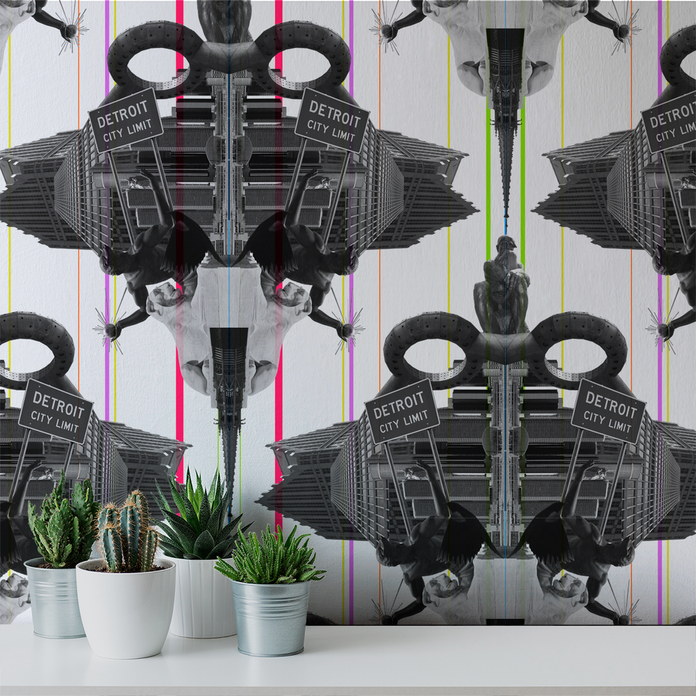 Damask Detroit - Cass - The Detroit Wallpaper Co.