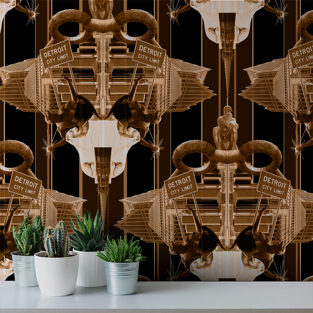 Damask Detroit - Lafayette - Trendy Custom Wallpaper | Contemporary Wallpaper Designs | The Detroit Wallpaper Co.