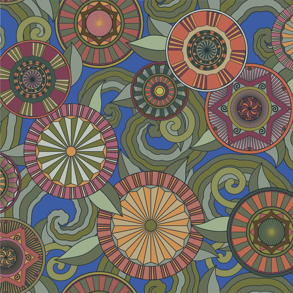 Deco Garden - Cobalt - Trendy Custom Wallpaper | Contemporary Wallpaper Designs | The Detroit Wallpaper Co.