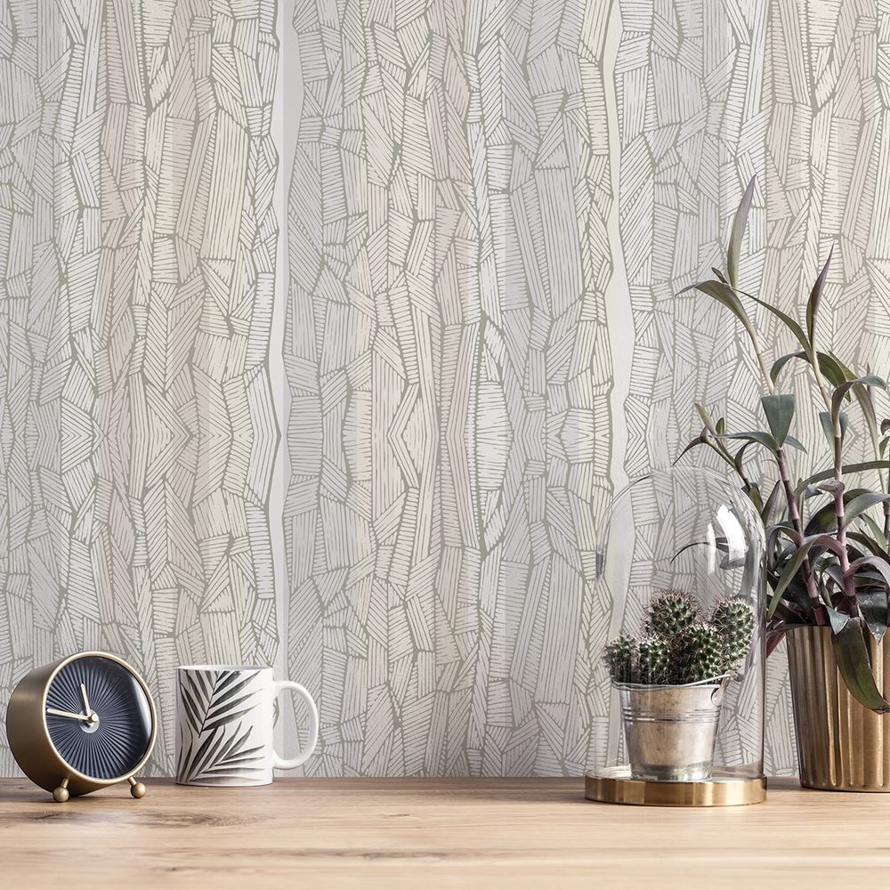 Dig Dug - Birch - Trendy Custom Wallpaper | Contemporary Wallpaper Designs | The Detroit Wallpaper Co.