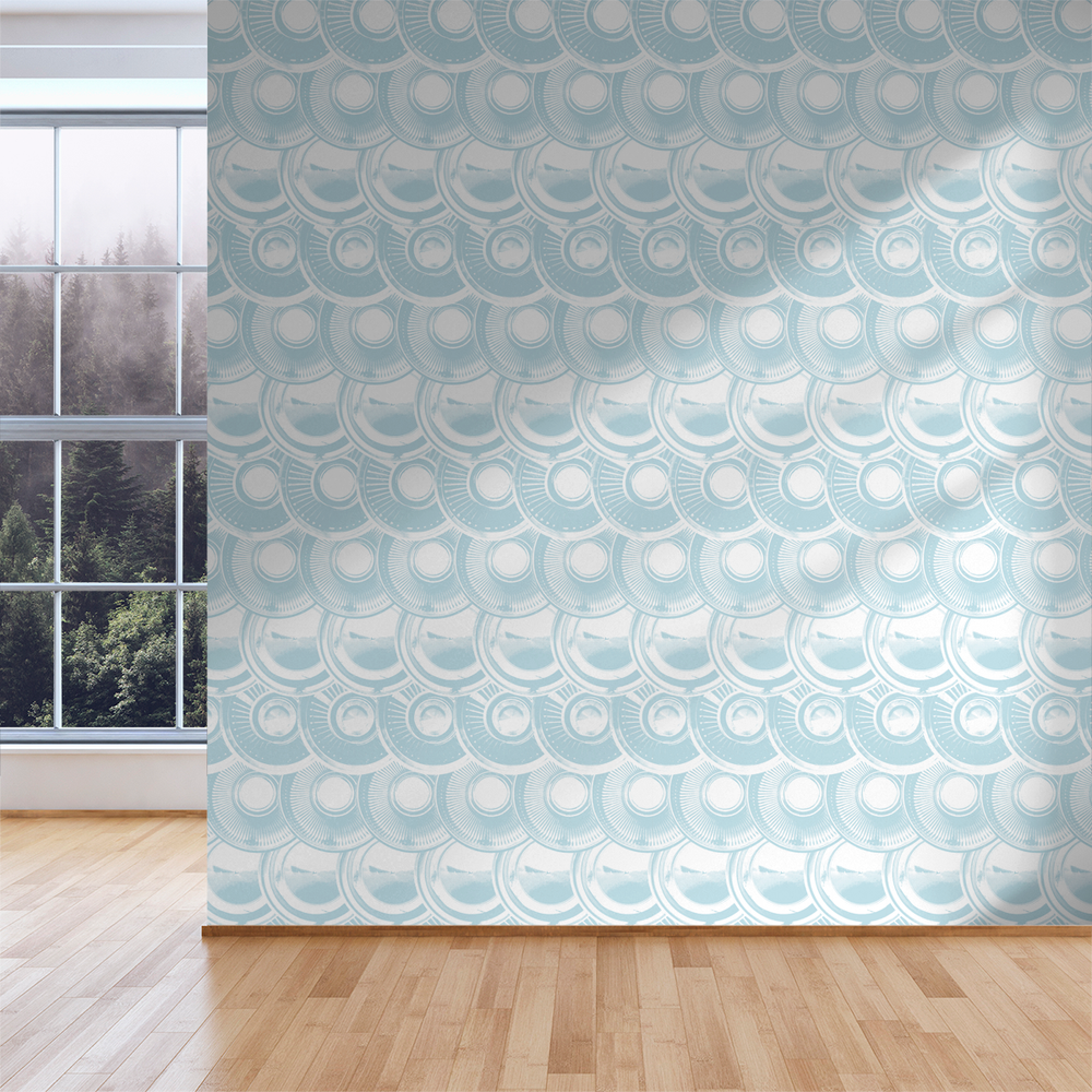 Downtown Hub - Road - Trendy Custom Wallpaper | Contemporary Wallpaper Designs | The Detroit Wallpaper Co.