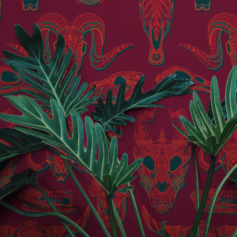 Draco - Fuchsia - Trendy Custom Wallpaper | Contemporary Wallpaper Designs | The Detroit Wallpaper Co.