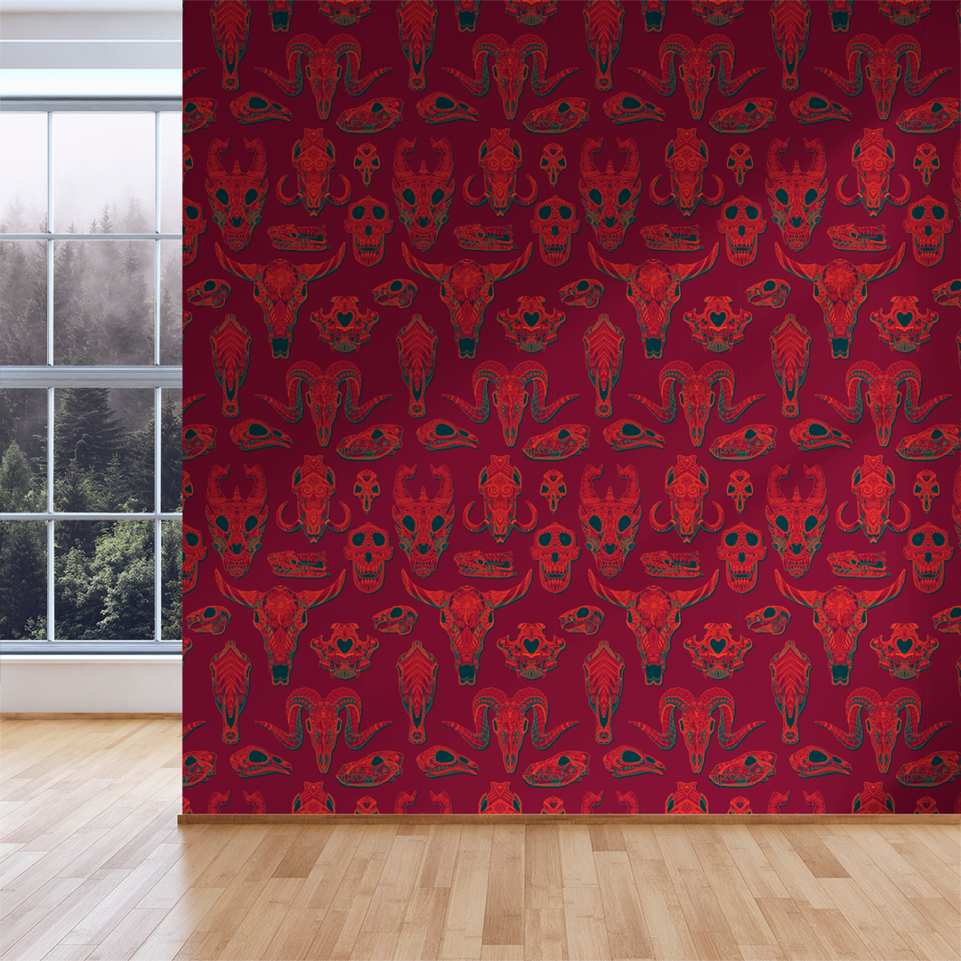 Draco - Fuchsia - Trendy Custom Wallpaper | Contemporary Wallpaper Designs | The Detroit Wallpaper Co.