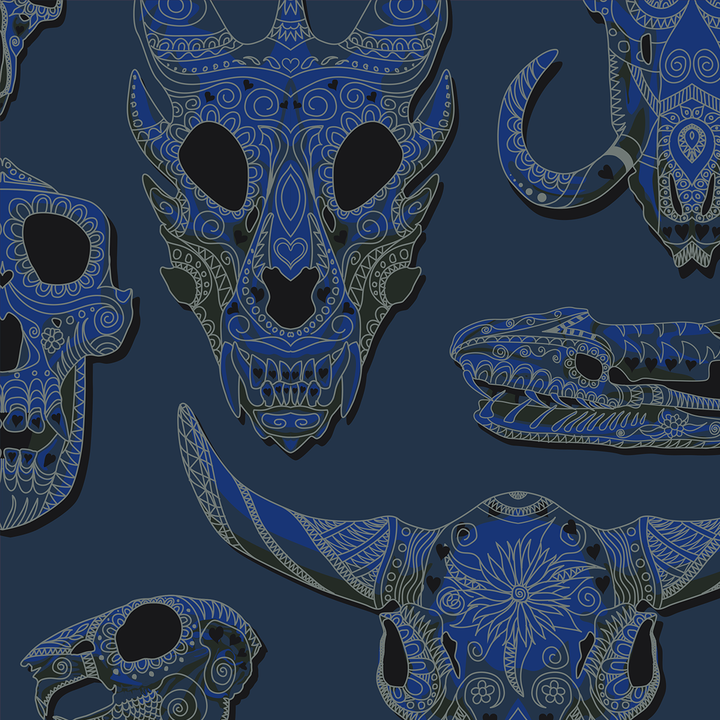 Draco - Navy - Trendy Custom Wallpaper | Contemporary Wallpaper Designs | The Detroit Wallpaper Co.