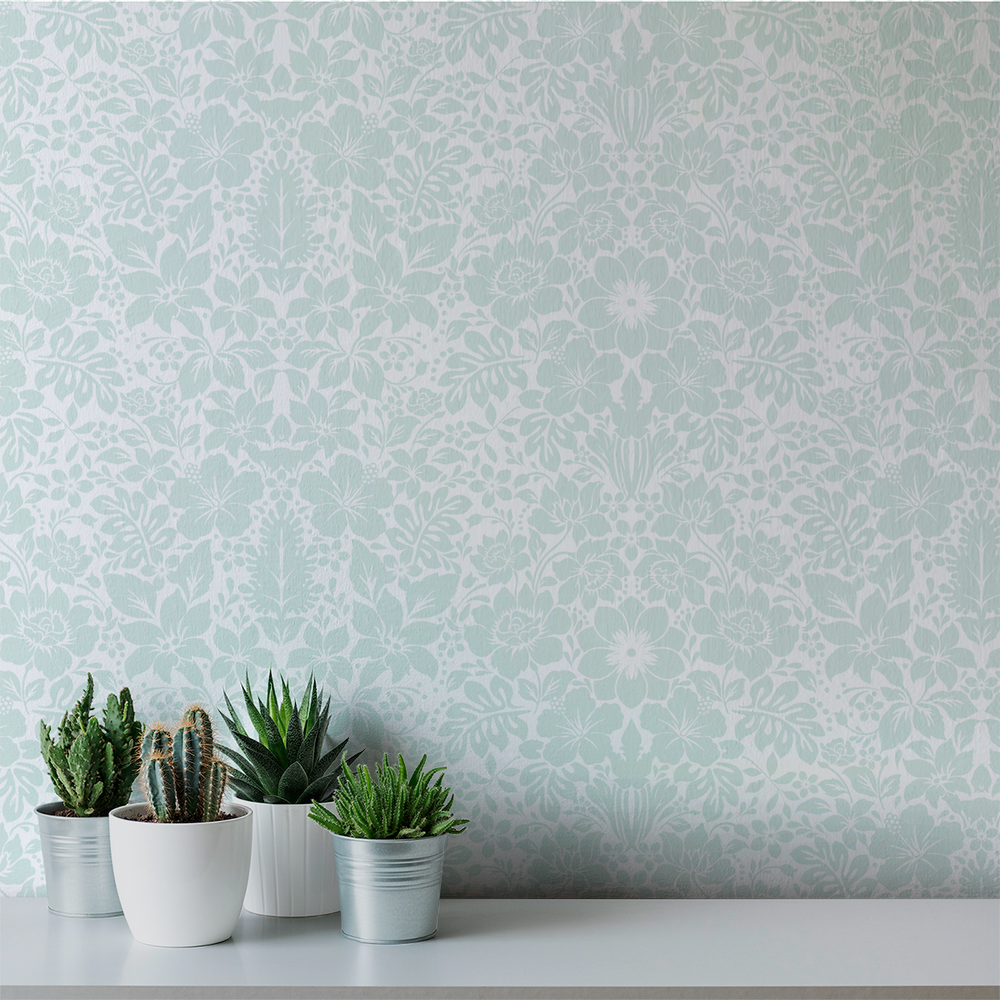 Fleur - Crystal - Trendy Custom Wallpaper | Contemporary Wallpaper Designs | The Detroit Wallpaper Co.