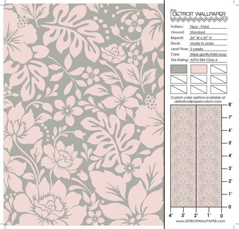 Fleur - Petal - Trendy Custom Wallpaper | Contemporary Wallpaper Designs | The Detroit Wallpaper Co.