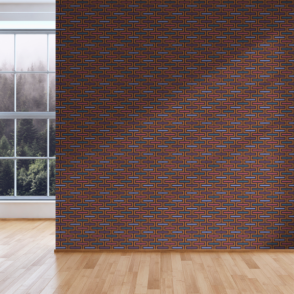Floating Fret - Bianca - Trendy Custom Wallpaper | Contemporary Wallpaper Designs | The Detroit Wallpaper Co.