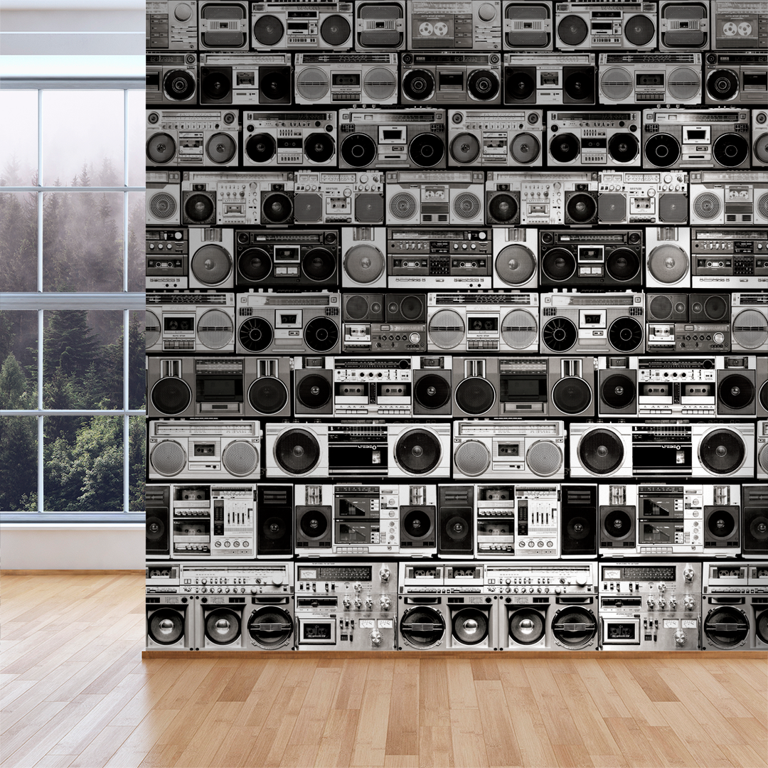 HiFi - Mono - Trendy Custom Wallpaper | Contemporary Wallpaper Designs | The Detroit Wallpaper Co.