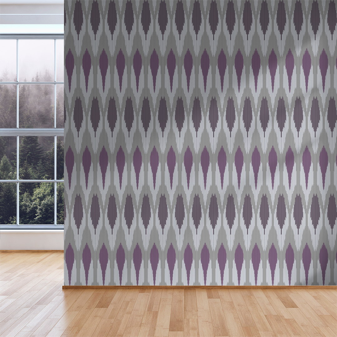 Ikat - Demure - Trendy Custom Wallpaper | Contemporary Wallpaper Designs | The Detroit Wallpaper Co.